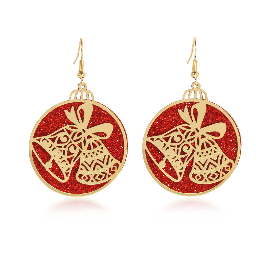 Wholesale Christmas Santa Claus Christmas Tree Metal Earrings